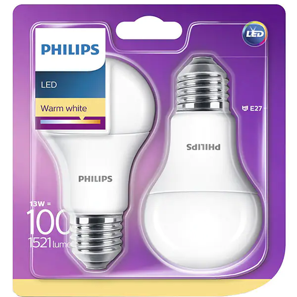LED Bulb E27 13W A60 2700K FR 2x1 image 1