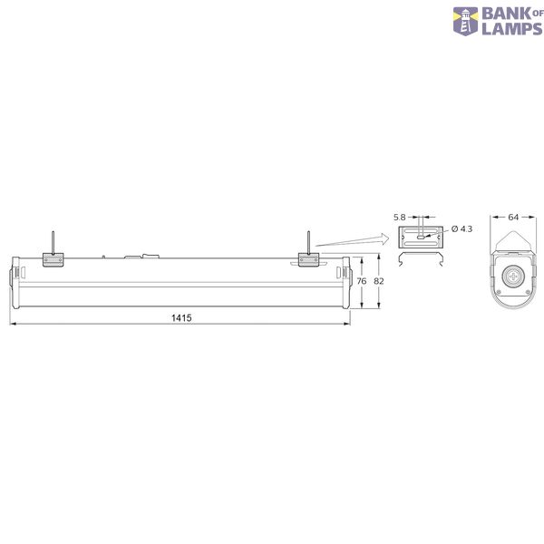 Solo LED 55W 840 6000lm 1500mm white image 3