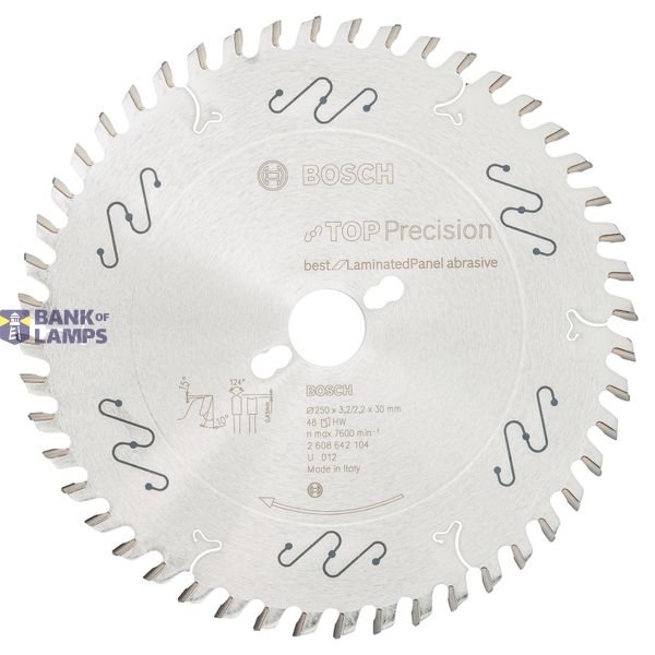 Top Precision Best for Laminated Panel Abrasive circular saw blade 250 x 30 x 3,2 mm, 48 image 1