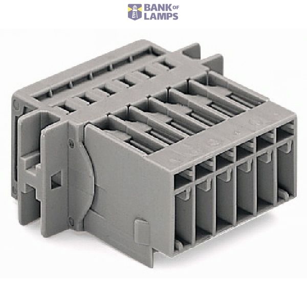 1-conductor male connector CAGE CLAMP® 4 mm² gray image 1