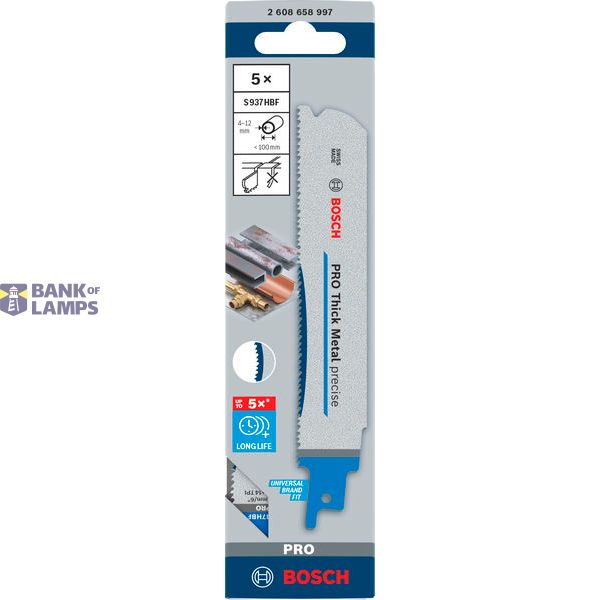 PRO Thick Metal S937HBF Precise Reciprocating Saw Blade 5 pcs. image 1