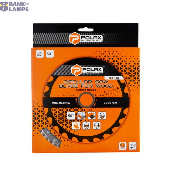 Circular saw blade for wood, carbide tipped 190x30.0/25.4, 50Т image 3