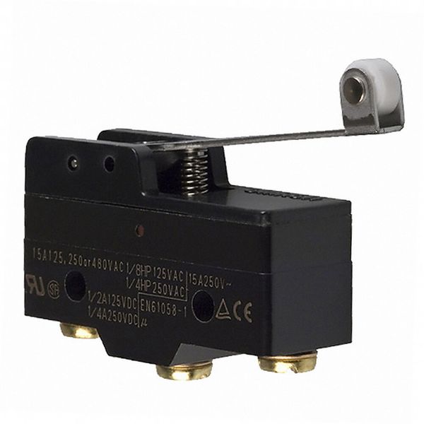 General purpose basic switch, hinge roller lever, SPDT, 15A, screw ter Z15G1302E image 3