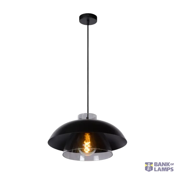 Lucide AVONMORE - Pendant light - Ø 40 cm - 1xE27 - Black image 1