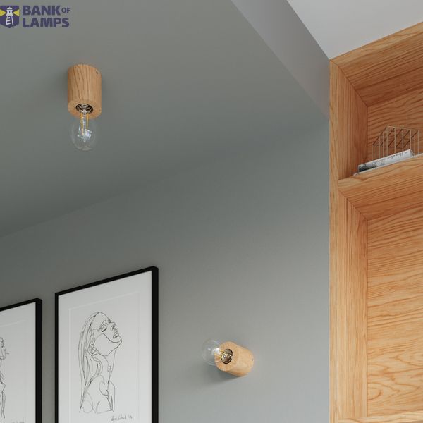 CEILING LAMP SALGADO NATURAL WOOD E27 1X60W IP20 image 7