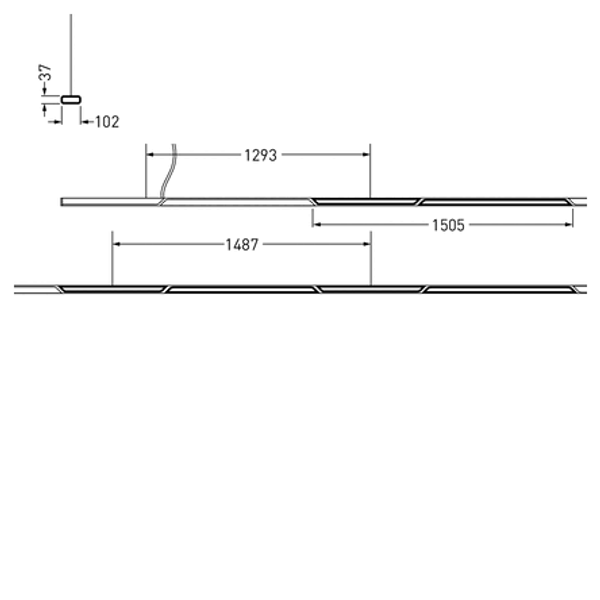 Suspended luminaires Parelia Prisms White ETDD 71W 12200lm Wide reduced glare UGR19 (W19) IK02 3 SDCM image 1