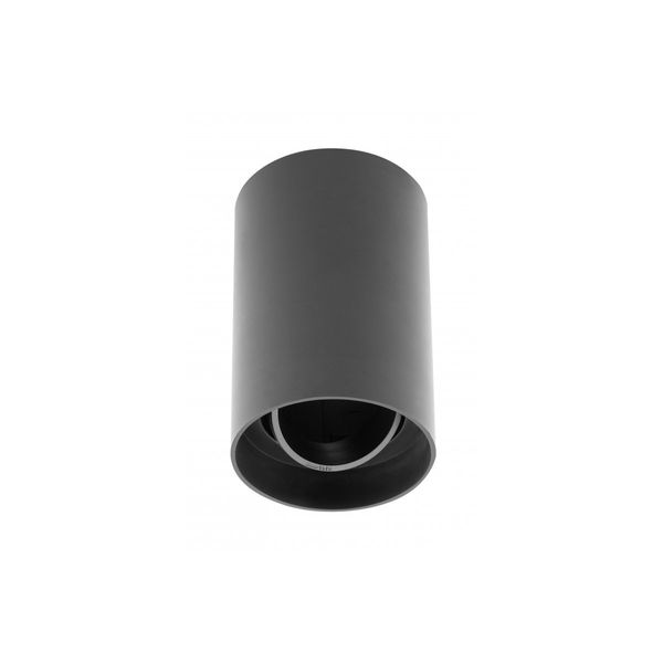 Ceiling luminaire housing RESTO, max. 10 W (LED ONLY), Ø80x125 mm, IP20, PC, black image 1