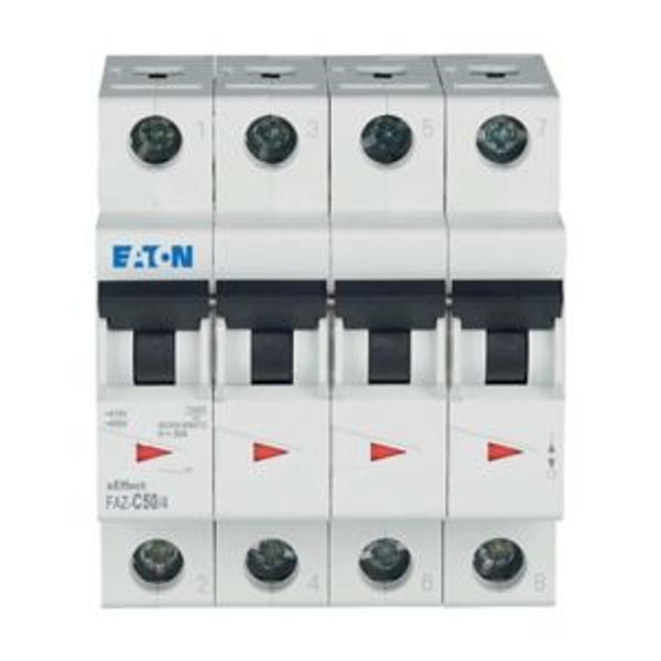 Miniature circuit breaker (MCB), 50 A, 4p, characteristic: C image 13
