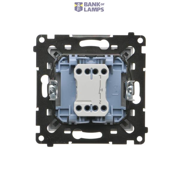 Single computer socket RJ45 category 6 with anti-dust cover, (module), satin, metallized image 1