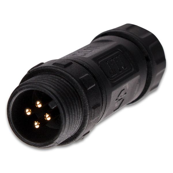 Connector - plug, IP67, soldering, M12, 4-pin image 1