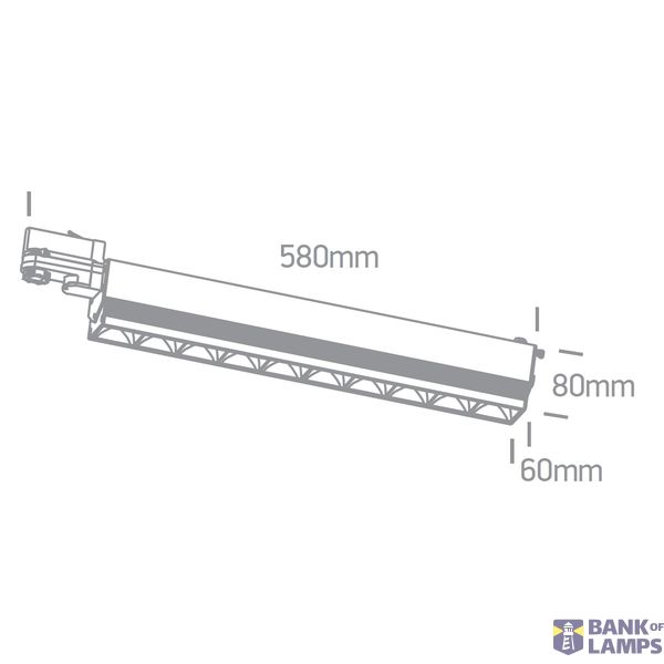 WHITE COB 10x5W WW TRACK LIGHT ADJUSTABLE 230V image 1