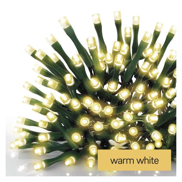 LED Christmas chain, 18 m, outdoor and indoor, warm white, timer image 1
