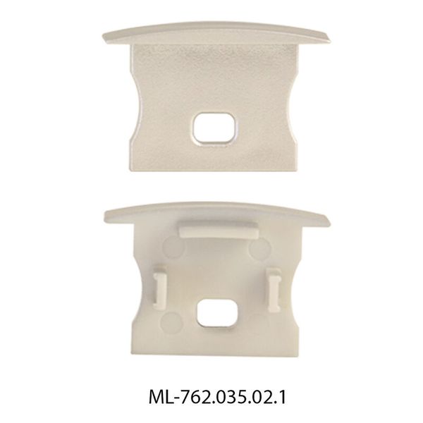 Terminal for AC with hole, silver color, 1pc image 1