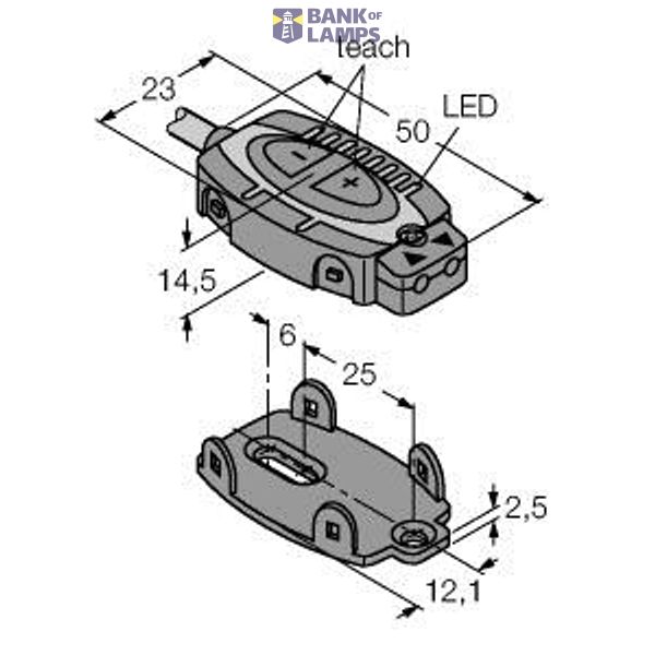 Photoelectric Sensor Photoelectric Sensor for Plastic Fibers   FI22FP image 1