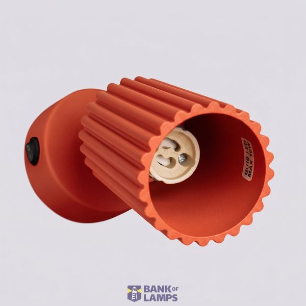Wall lamp KARBON red with a switch image 3