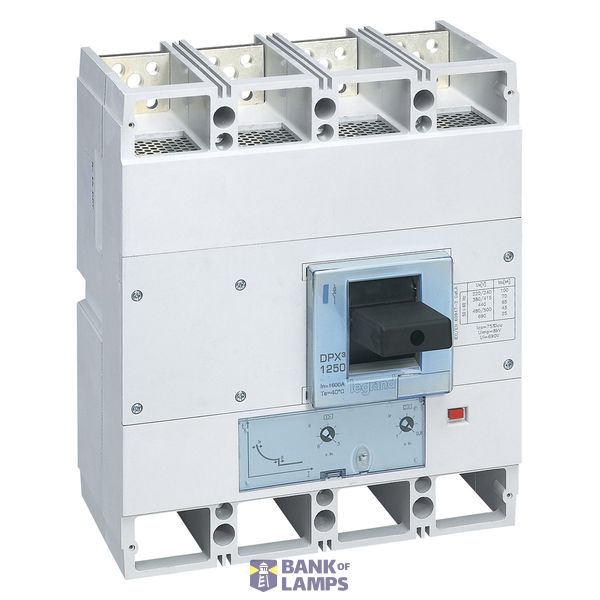 MCCB DPX³ 1600 - thermal magnetic release - 4P - Icu 50 kA (400 V~) - In 1000 A image 2
