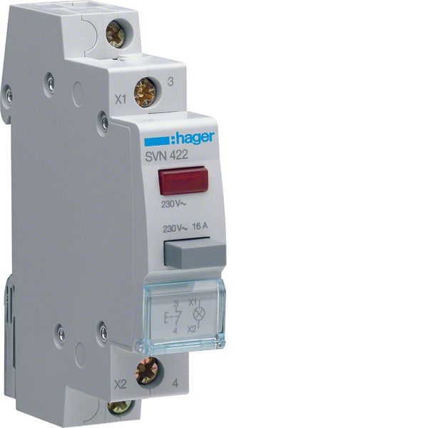 Impulse 1NC PB + red light 230VAC image 1