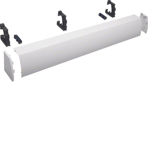 cable cover, 5-section, box fixation, Hx W x D176 x 1300 x 135mm, RAL9 image 1