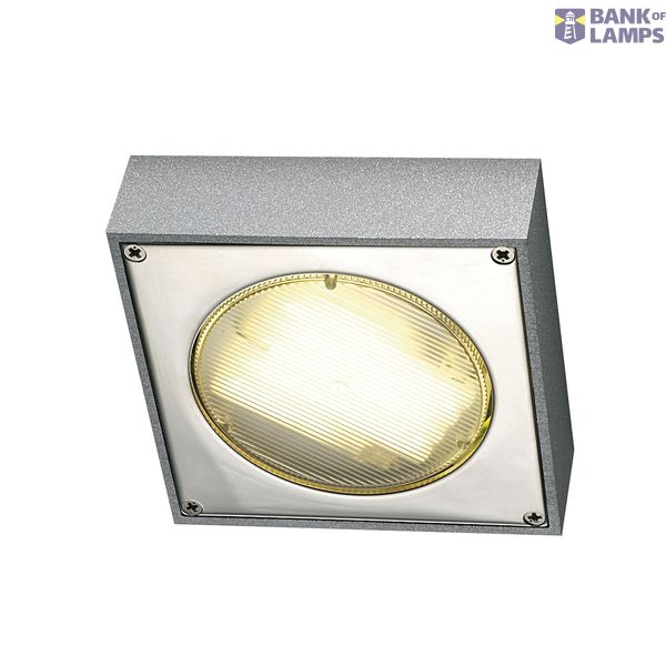 QUADRASYL D outdoor fitting, square, silver-grey, GX53, max. 9W image 1