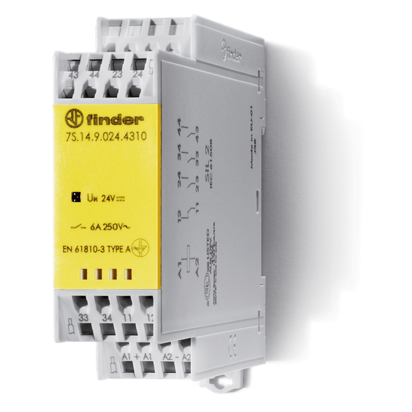 7S.14.9.024.4220T FINDER 7S Series Relay module with forcibly guided contacts 6 A image 1