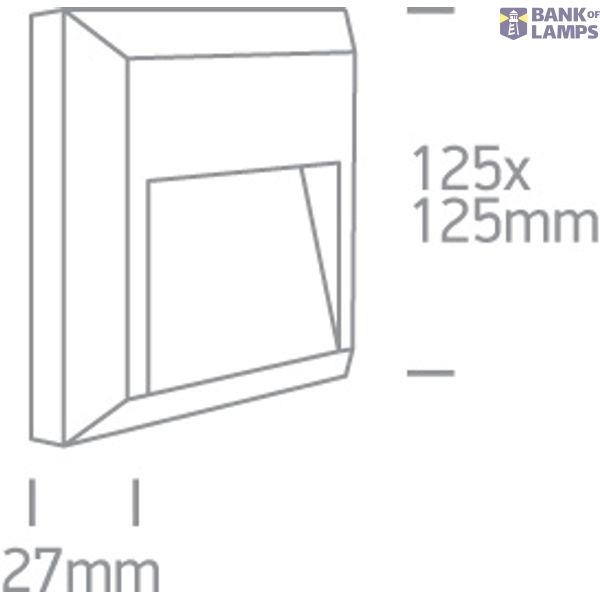 WHITE WALL LIGHT 2W CCTV DARK LIGHT IP65 230V image 2