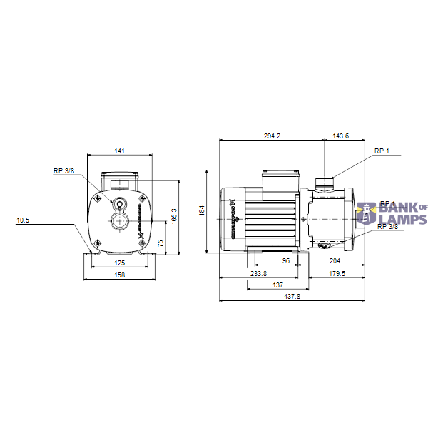 Horizontal multistage pump CM 3-7 A-R-I-E-AQQE F-A-A-N 400Y image 2