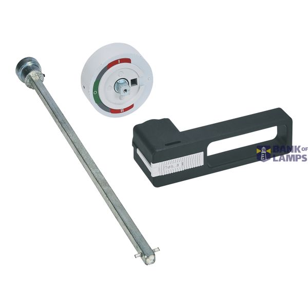 Standard front offset rotary control (black) with available depth for DSX for installation on plate image 2