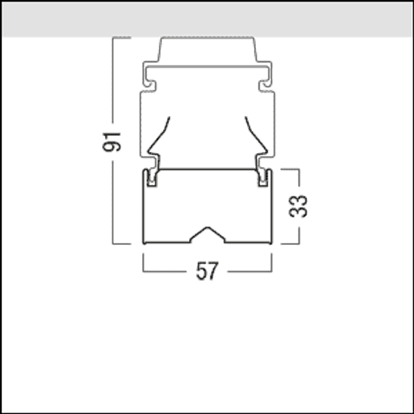 ZX2 C 8000-840 L1525 LDE VWB WH - LED continuous row luminaire image 2