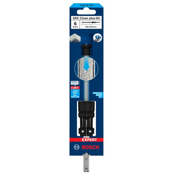 EXPERT SDS Clean plus-8X Hammer Drill Bit 6 x 100 x 225 image 1