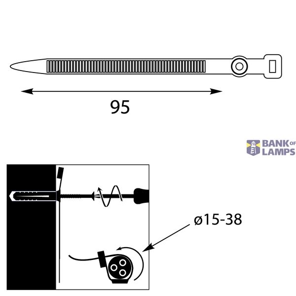 UP-z clamping strap holder fi 38 UV image 1