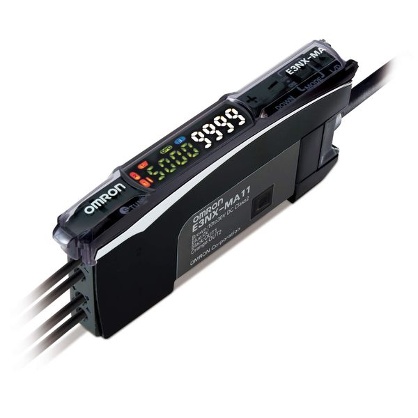 Fiber amplifier, 2 fiber input, twin digital display, smart tuning, mu E3NX7021B image 1