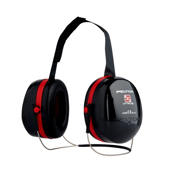 3M™ PELTOR™ Optime™ III Earmuffs, Black/Red, Neckband, H540B-412-SV image 4