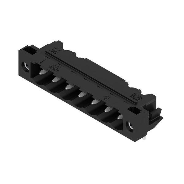 PCB plug-in connector, male header, Solder flange, THT/THR solder connection, 5.08 mm, Number of poles: 7, 90°, Solder pin length (l): 3.2 mm, tinned, black, Box image 1