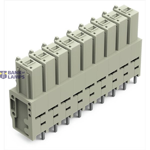 THT female header;1.0 x 1.2 mm solder pin;straight;light gray image 1