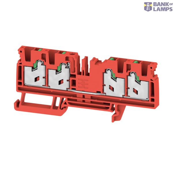 Feed-through terminal block, SNAP IN, red, 4 mm², 32 A, 1000 V, Number image 1