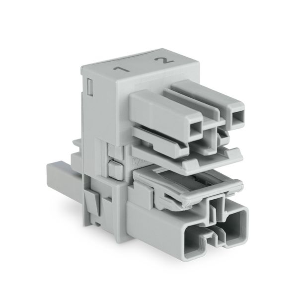 h-distribution connector 2-pole Cod. B gray image 1