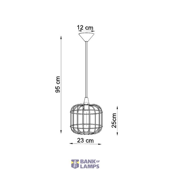 HANGING LAMP CELTA BLACK E27 1X60W IP20 image 8