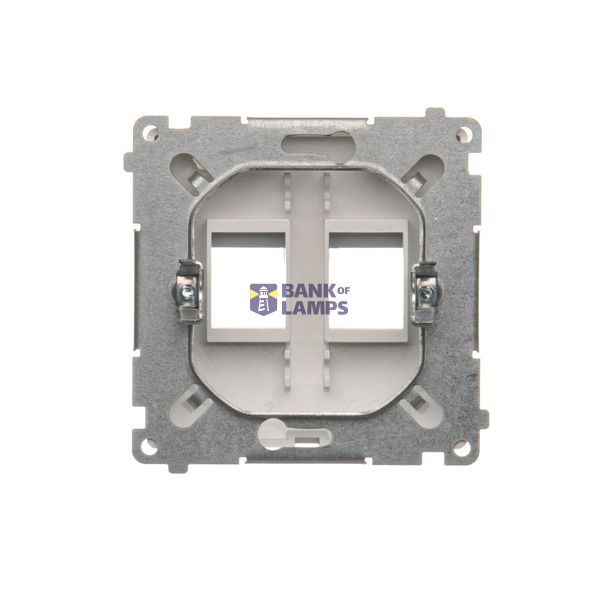Single socket outlet with Schuko earthing, with shutters, Inox, metallized, 16A image 1