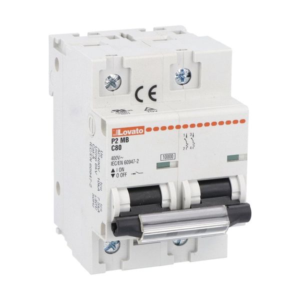 Miniature circuit breaker, 1P, 2P, 3P and 4P - 10kA, characteristic C, 80A image 1