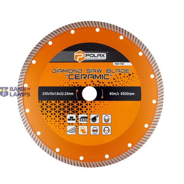 Diamond saw blade "Ceramic" 230x10x1.8x22.23mm image 1