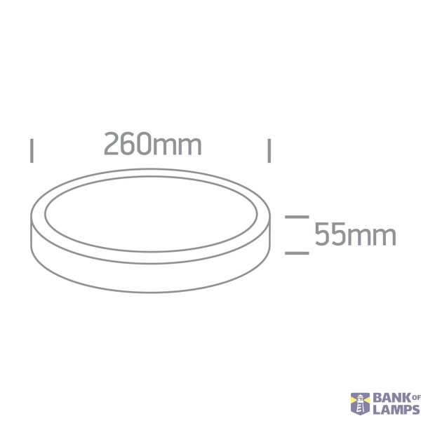 WHITE PLAFO 26W CCTV IP65 230V image 2
