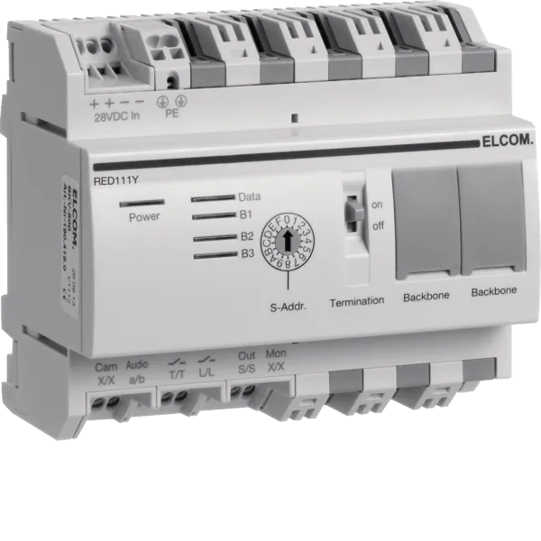 String coupler REG 2-wire, gray with relay for door intercom systems image 1