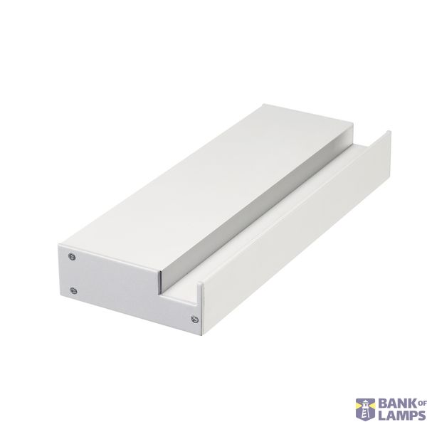 GLENOS professional wall mounting bracket profile, 20 cm, white, incl. end caps image 1