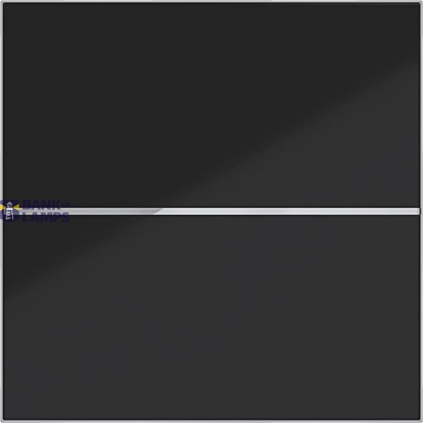 Push button cover, single, A.x/C.x, glossy night black image 1