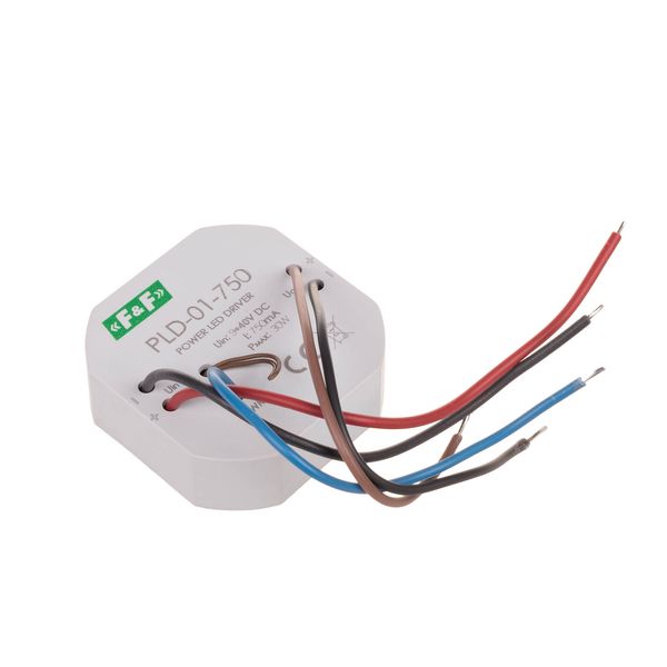 LED power supply, input voltage 5Ã·40V DC, mounting in a Ø61 box, 750W image 3