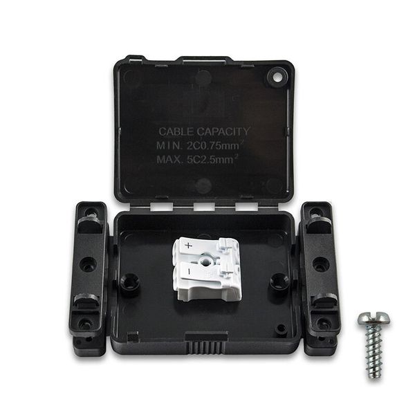 Installation box for connecting lights, 2x input, 1x output, 2 poles (+/-) image 1