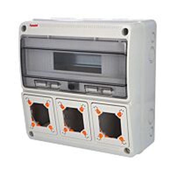 Cabinet ACQUA Combi 3975 IP65 3 openings. 16mod image 1