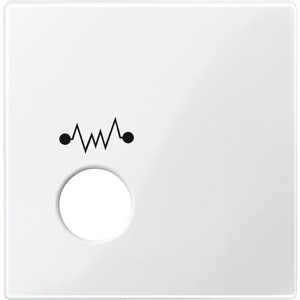 Central plate for call unit as diagnostic plug contact polar white glossy, System M image 1