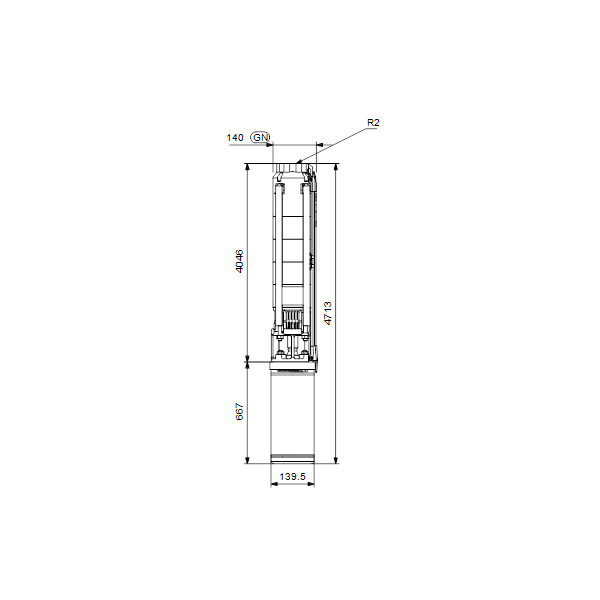Submersible deepwell pump SP 9-69 R2 6&quot; 13kW 3X380-415V/50Hz image 2