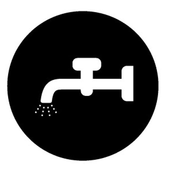 M22-XDH-S-X16 Button plate, raised black, liquid symbol image 1